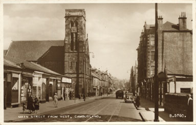 Main Street at Rosebank Church cira 1950's - Valentine & Sons Ltd., Dundee & London